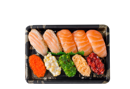 Salmon and Gunkan Bento
