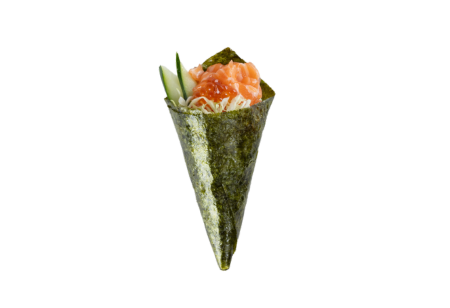 Salmon & Ikura Handroll